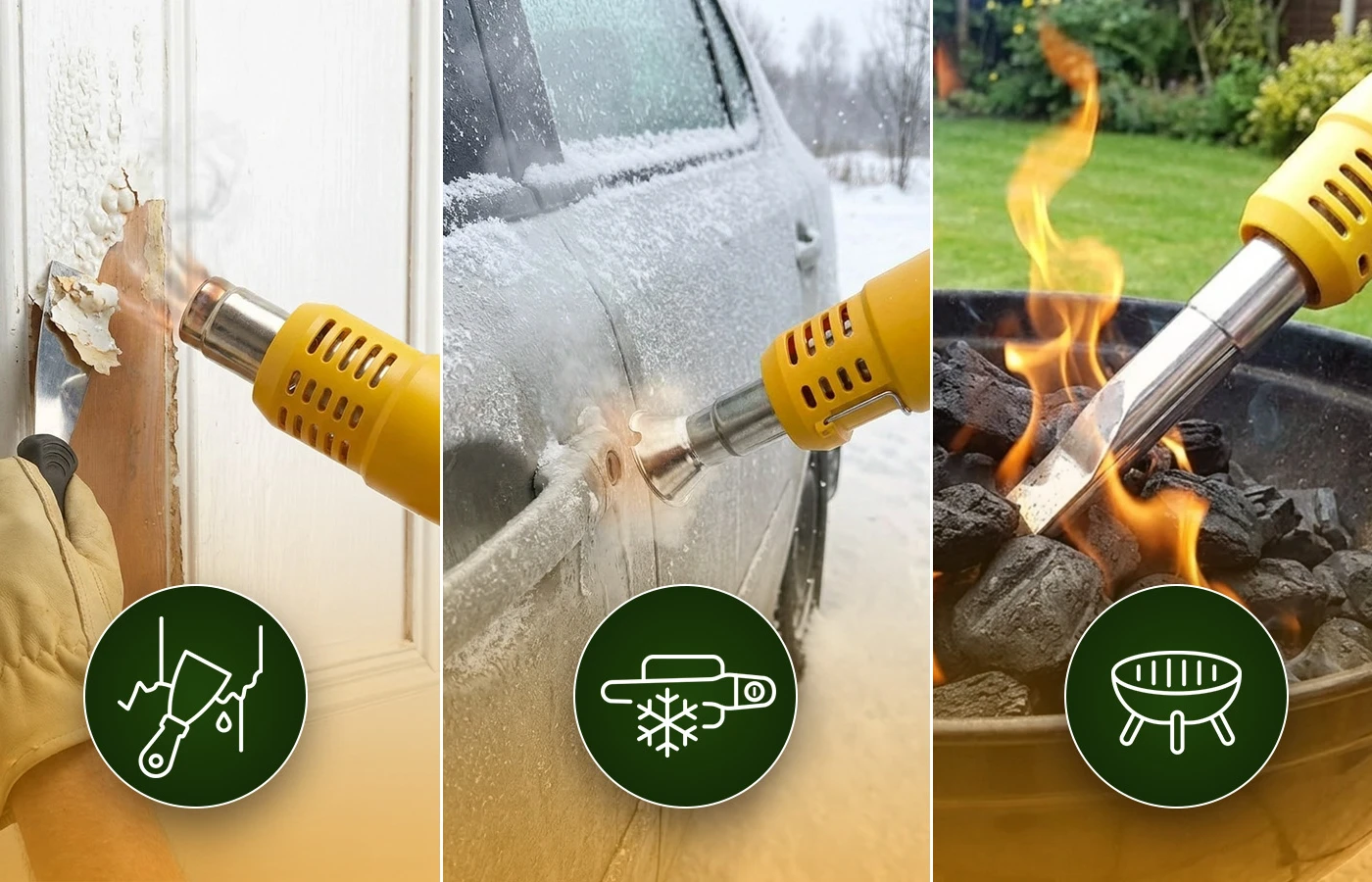 HotJet TURBO używany do rozpalania grilla, usuwania farby i lodu